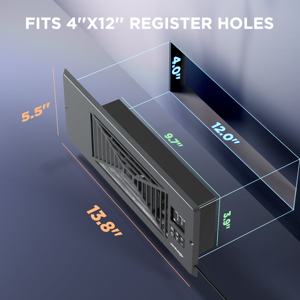 (Open Box) AirSupply BS412 Register Booster Fan