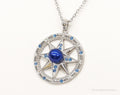 Designer Ryze Pearl Swarovski Crystals Sterling Silver Necklace