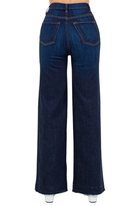 GJG Denim Rodeo Wide Leg Jean in Dark Wash