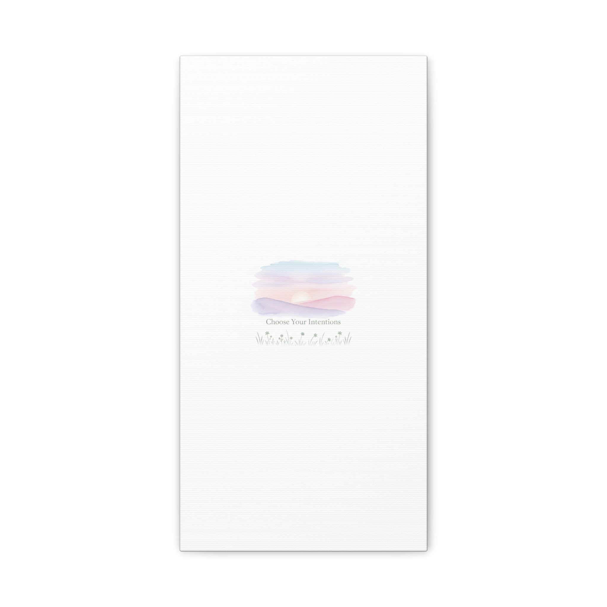 Choose Your Intentions Canvas, soft wellness poster, pastel gradient mindfulness art