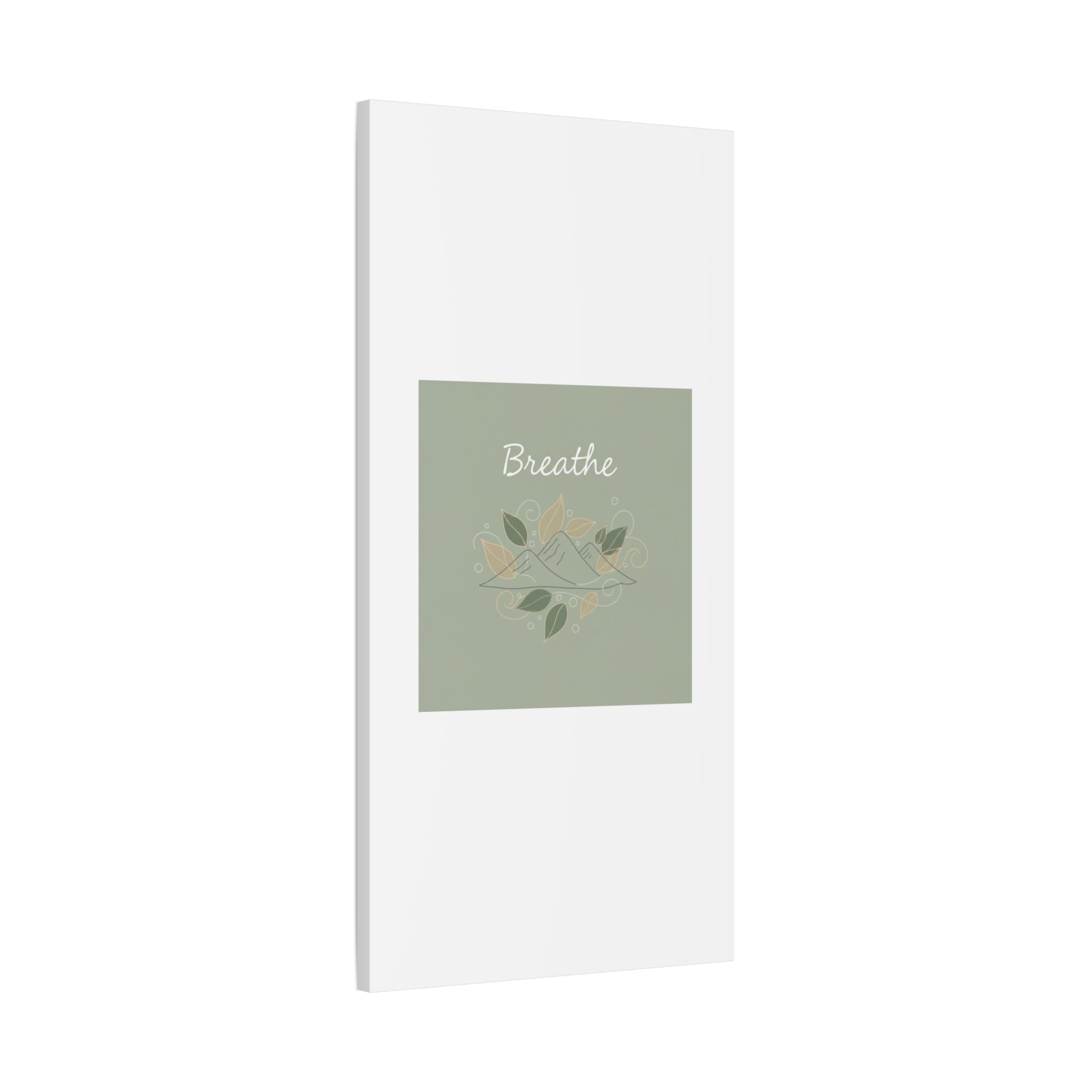 Breathe Mountain Line Canvas | Nature Symbols, Minimal Forest Wall Art