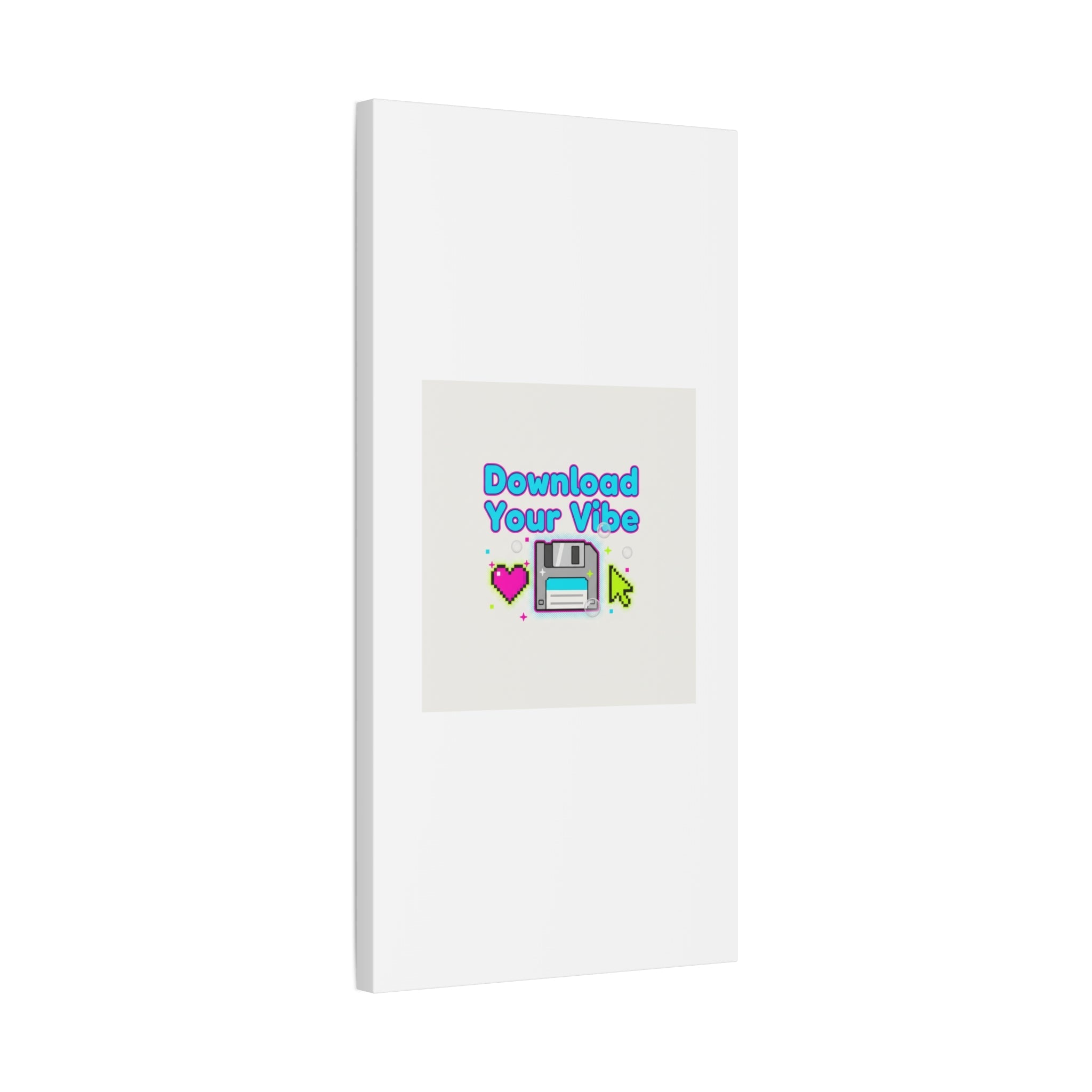Download Your Vibe Canvas | Y2K Retro Tech, Pixel Floppy Disk Poster