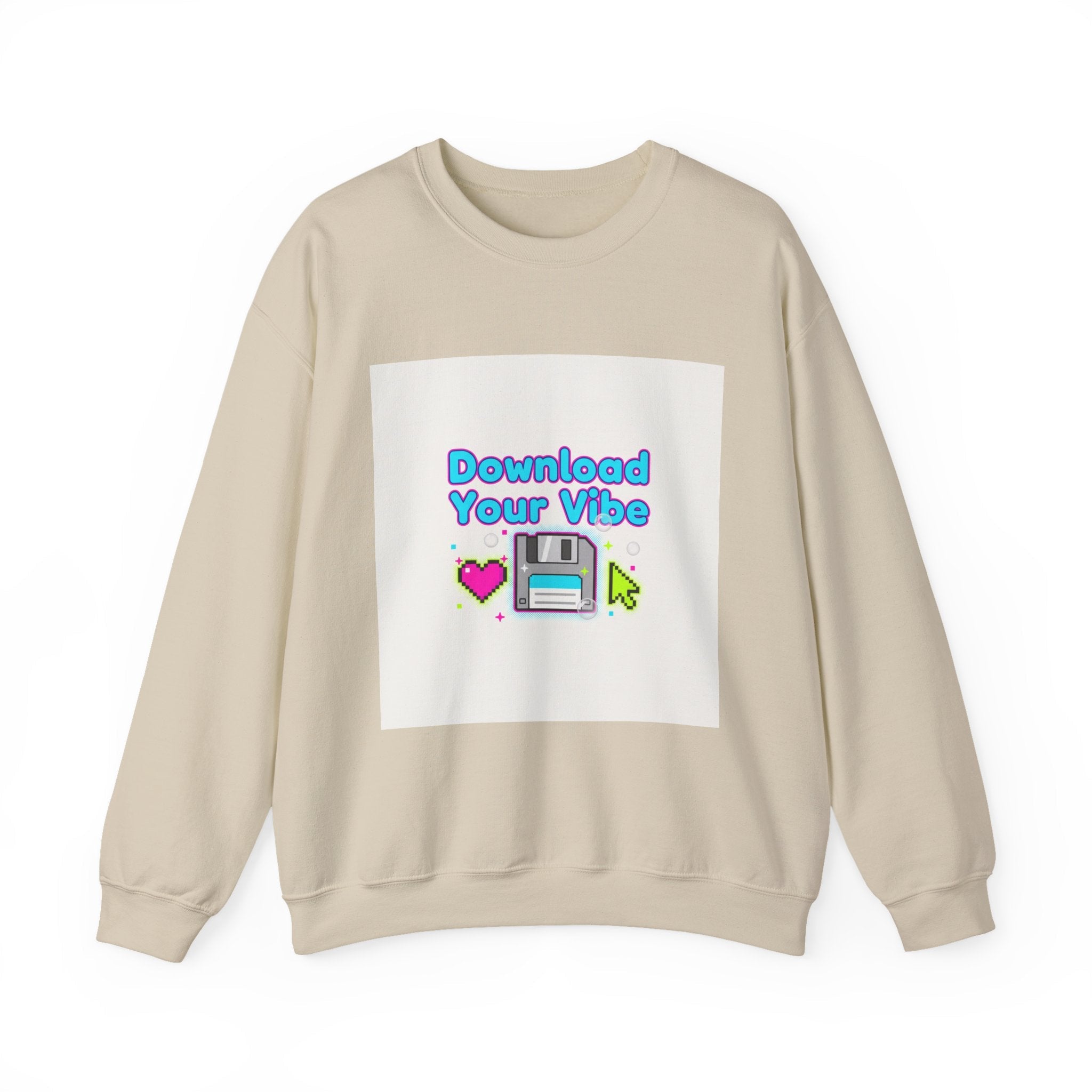 Download Your Vibe Sweatshirt | Y2K retro tech, pixel floppy art