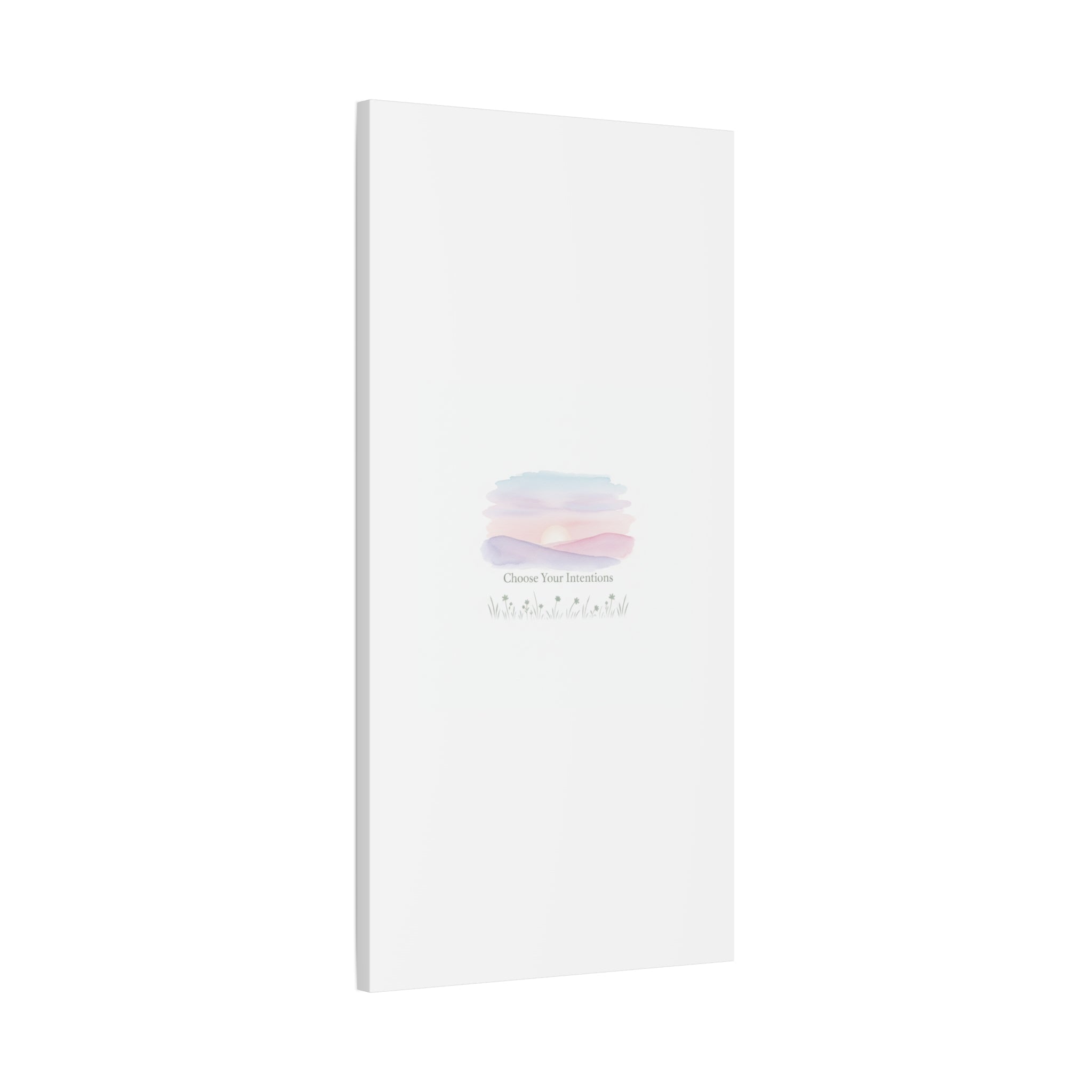 Choose Your Intentions Canvas, soft wellness poster, pastel gradient mindfulness art