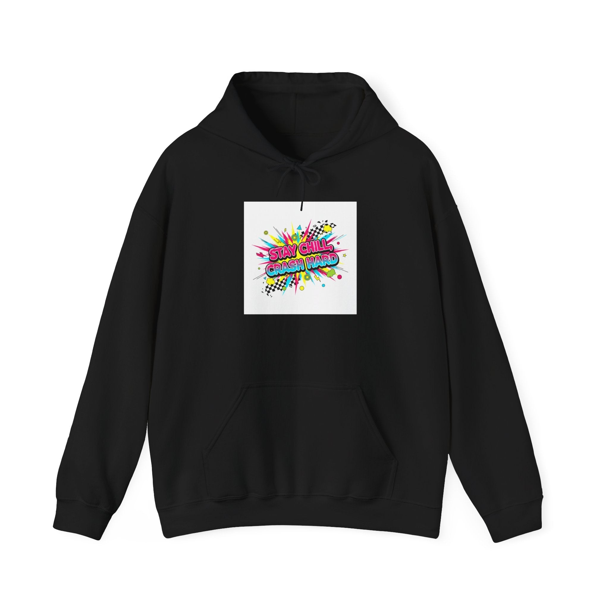 Crash Out Neon Meltdown Hoodie | skate graffiti, warning decal