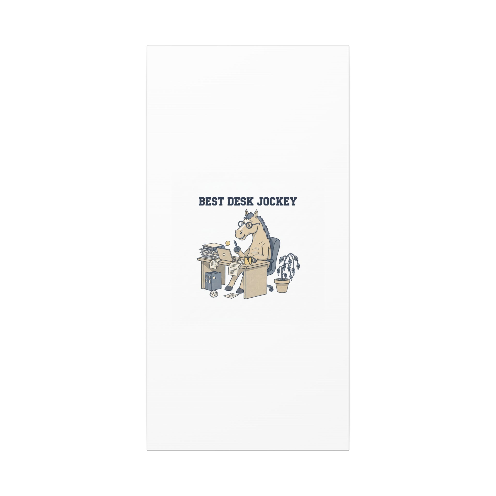 Best Desk Jockey Canvas, Workhorse Office Art | Corporate Burnout Parody