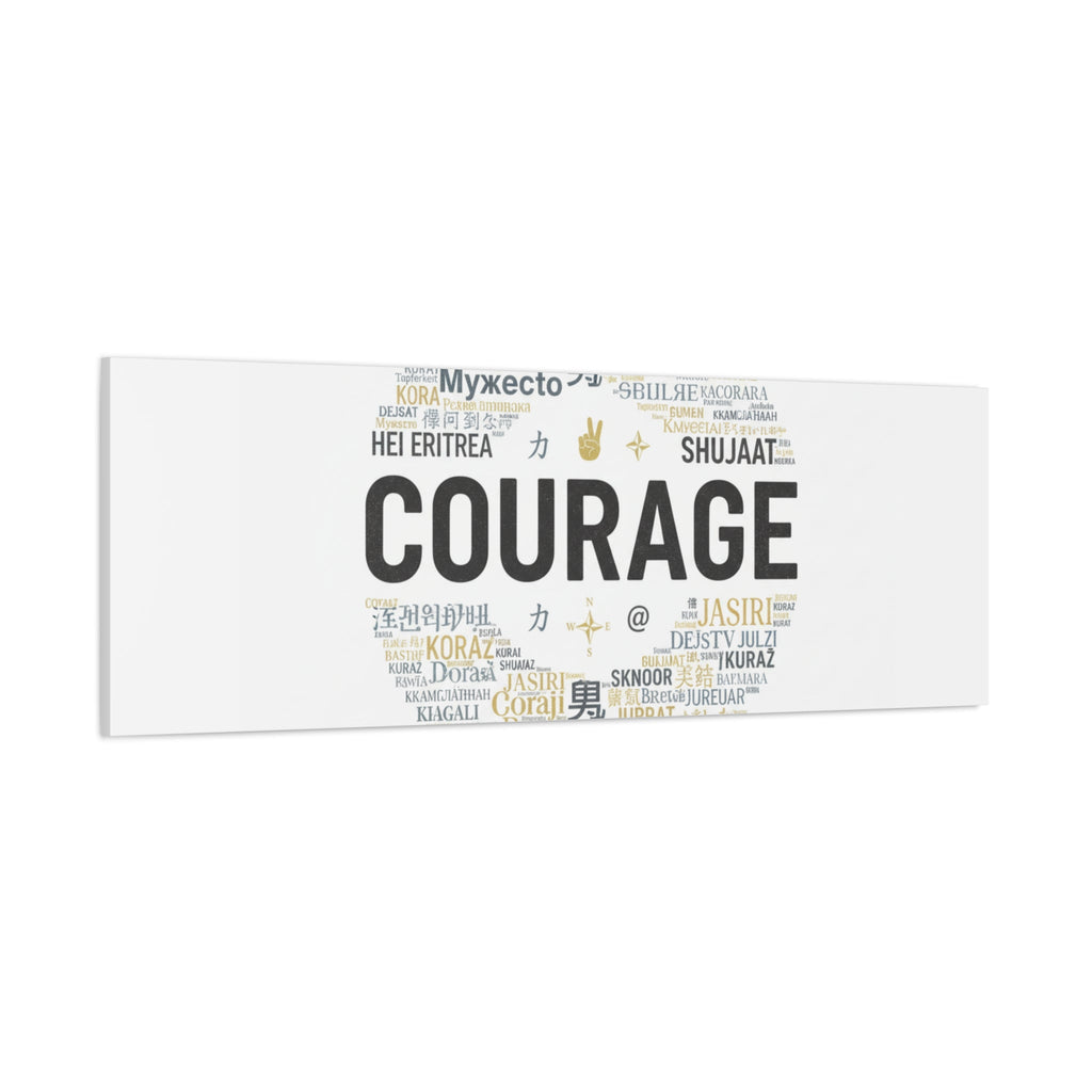 Courage Word Cloud Canvas | Fresh-Start Minimalism art print