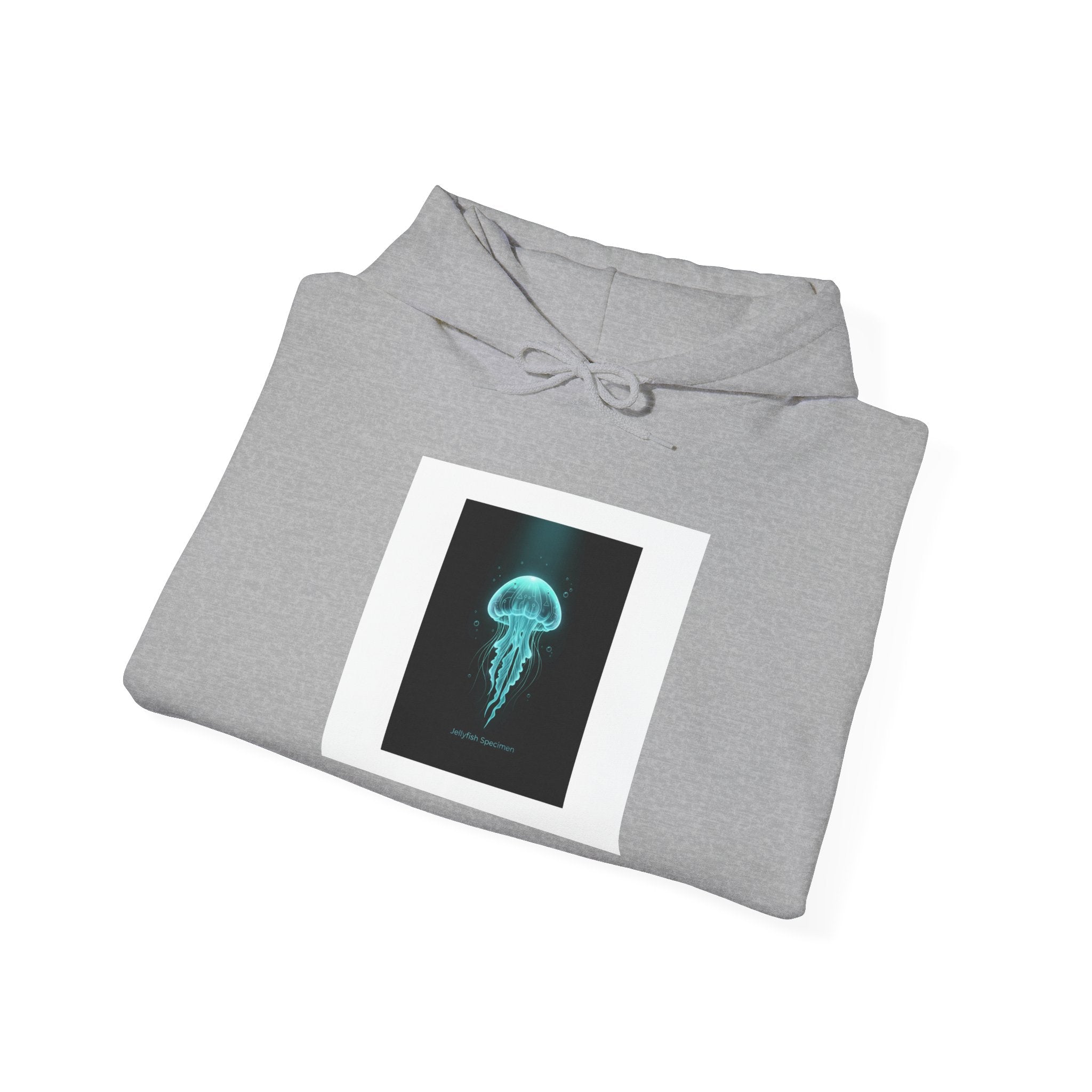 Bioluminescent Jellyfish Hoodie | neon jelly print, deep-sea aesthetic