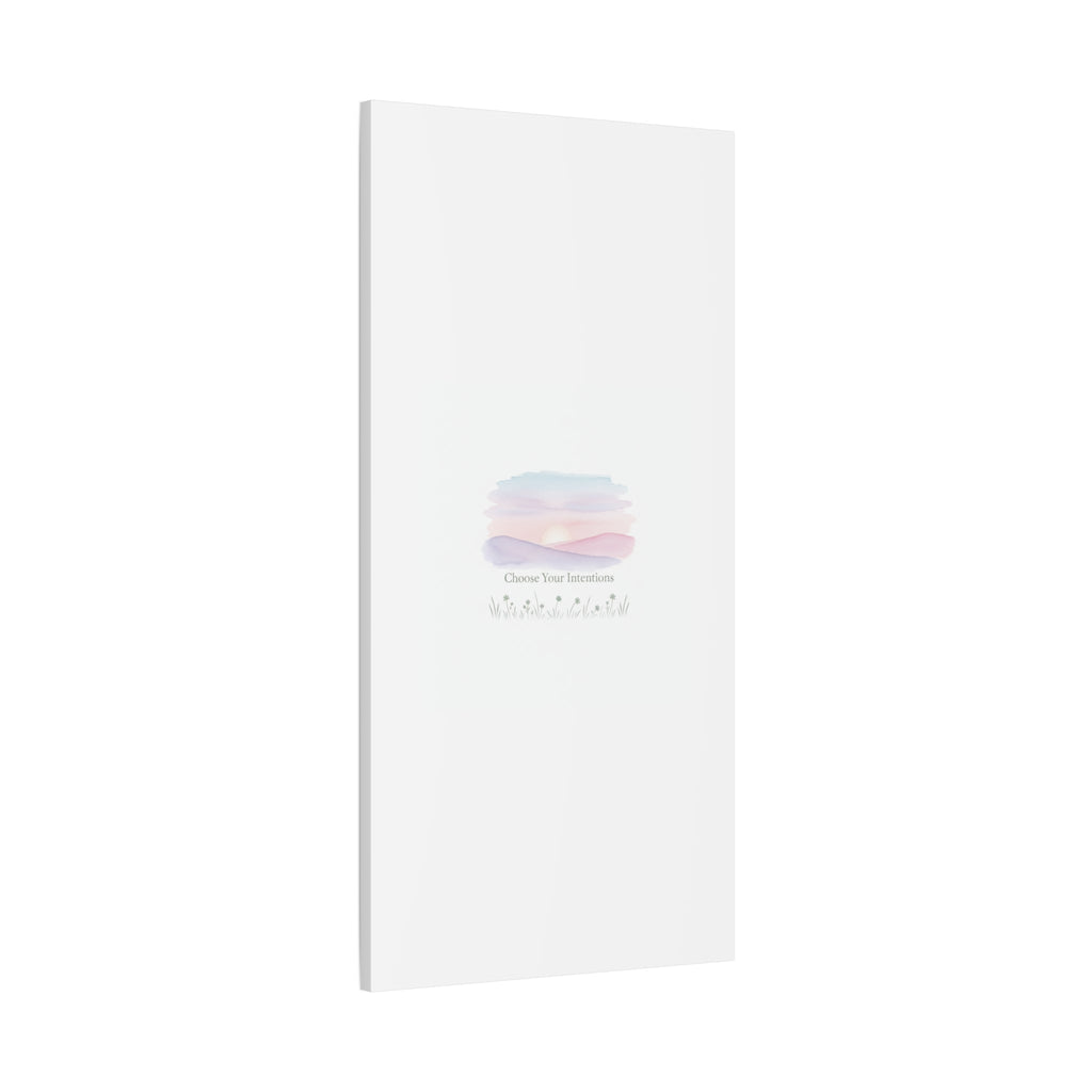 Choose Your Intentions Canvas, soft wellness poster, pastel gradient mindfulness art