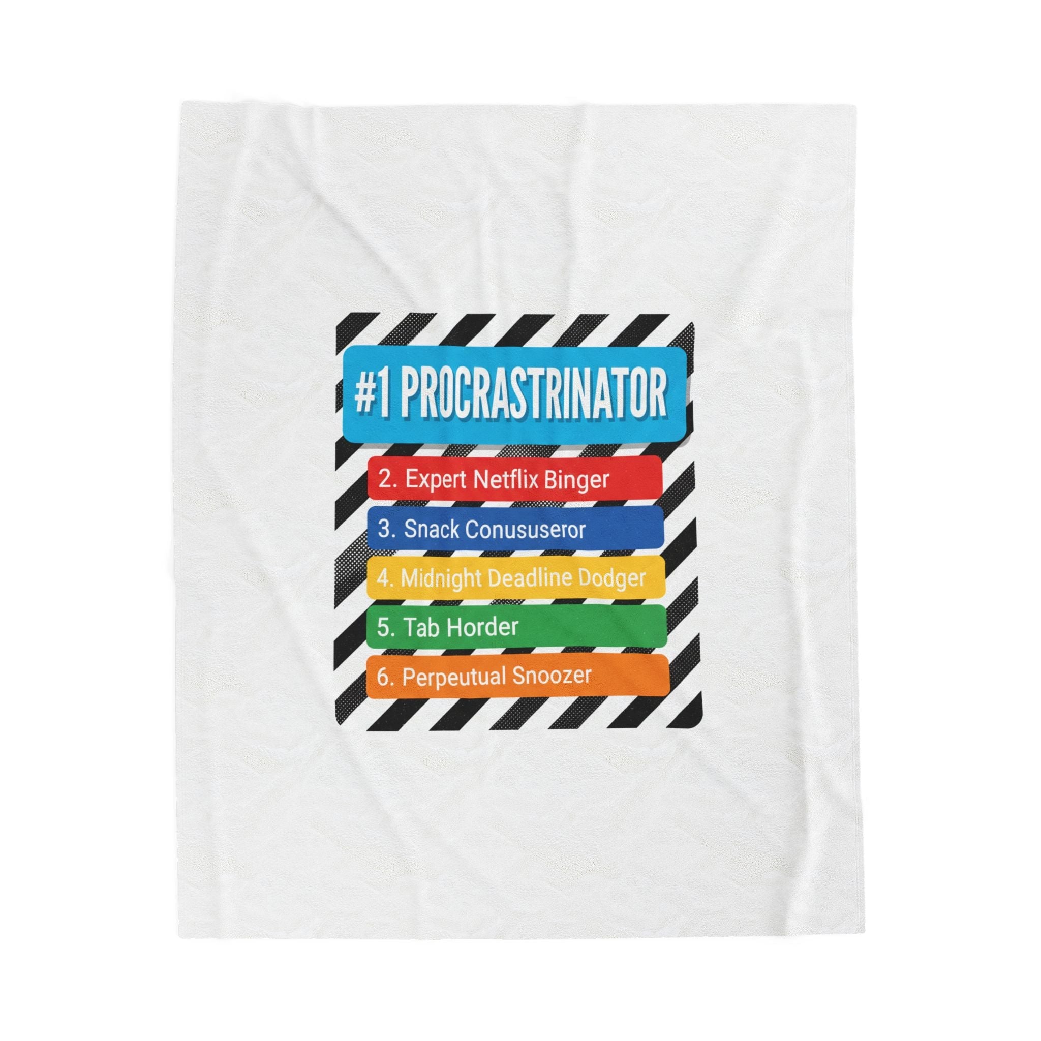 #1 Procrastinator Velveteen Plush Blanket | Top-List Ranking Graphic