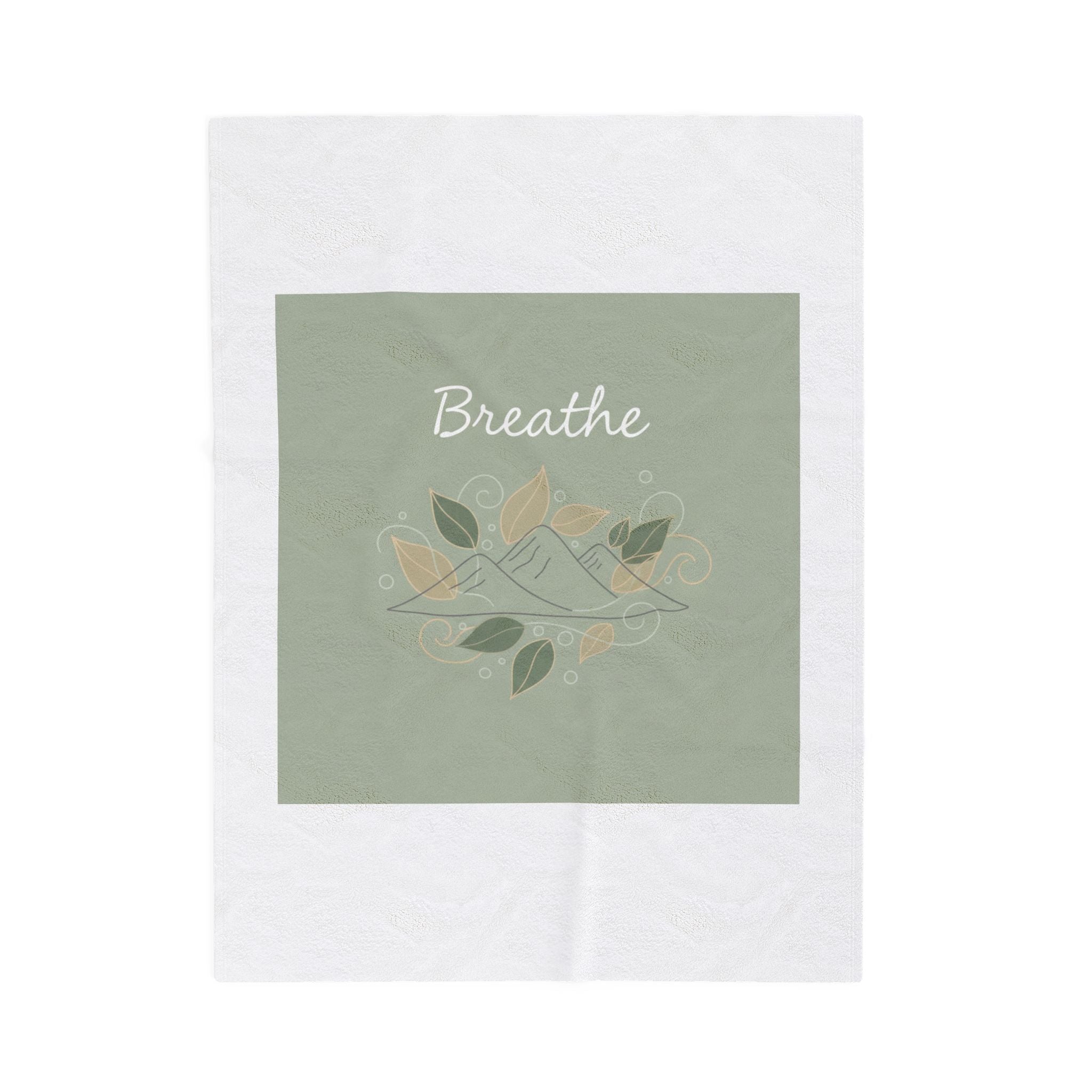 Breathe Mountain Line Blanket | nature vibes, calming forest symbols