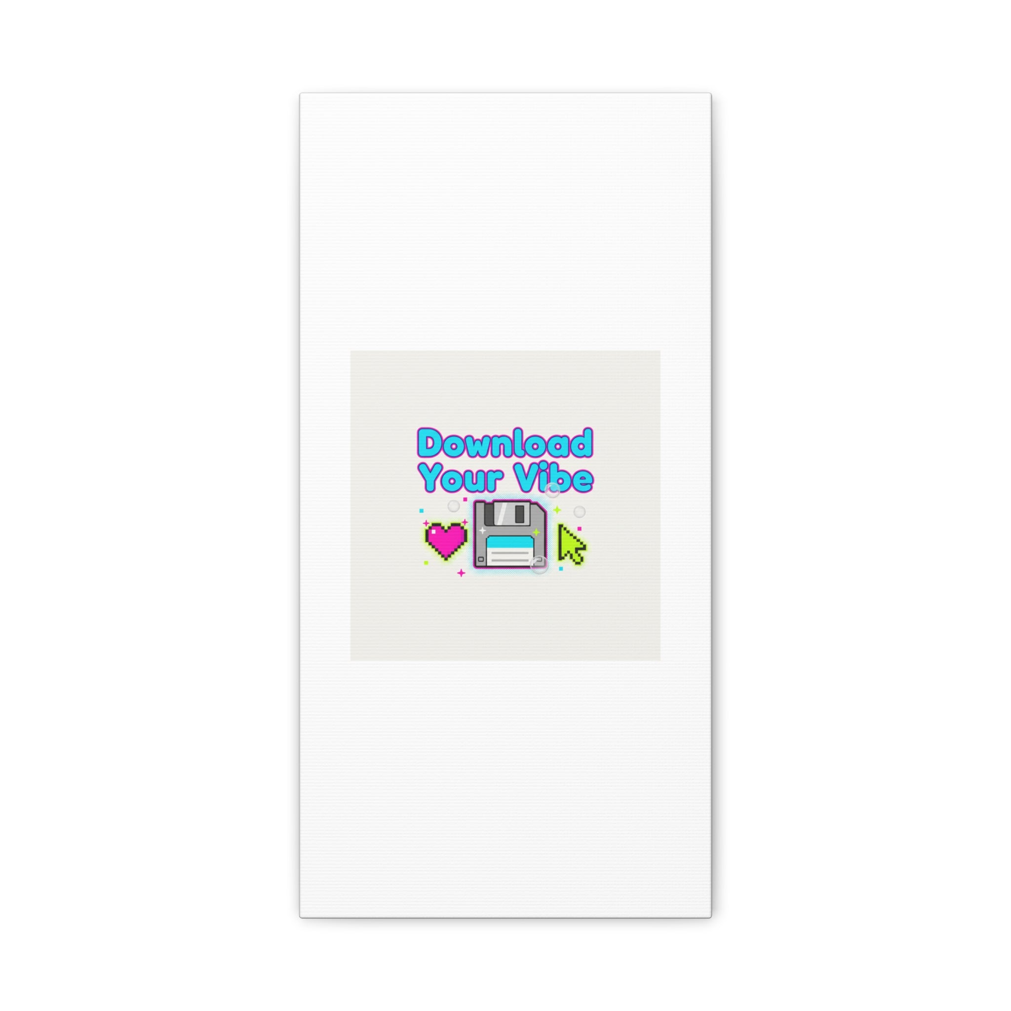Download Your Vibe Canvas | Y2K Retro Tech, Pixel Floppy Disk Poster