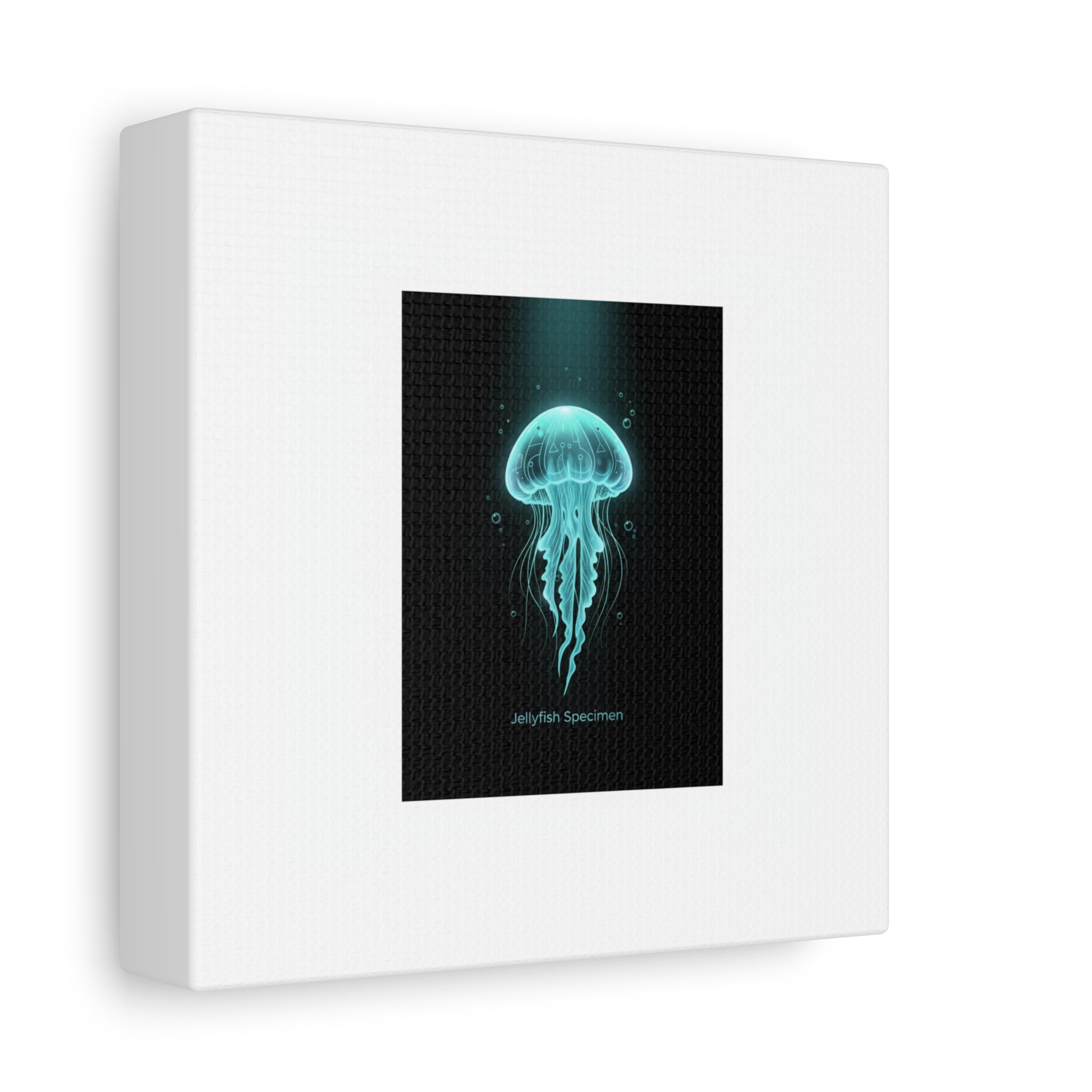 Bioluminescent Jellyfish Art Canvas | Deep Sea Aesthetic, Neon Glow