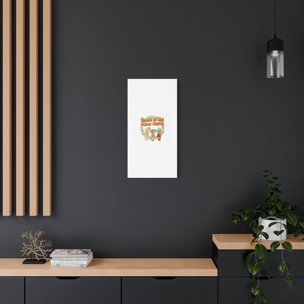 Cheers to Me Sober Squad Canvas | Dry January Mocktail Art