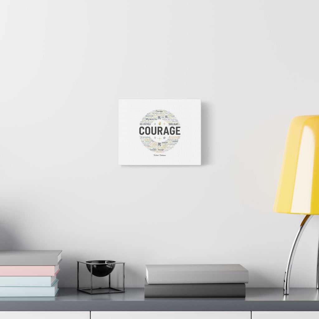 Courage Word Cloud Canvas | Fresh-Start Minimalism art print