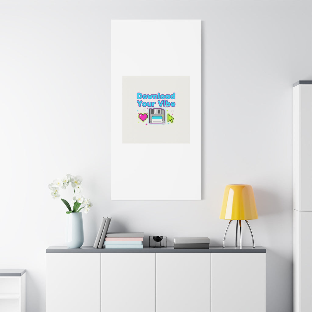 Download Your Vibe Canvas | Y2K Retro Tech, Pixel Floppy Disk Poster