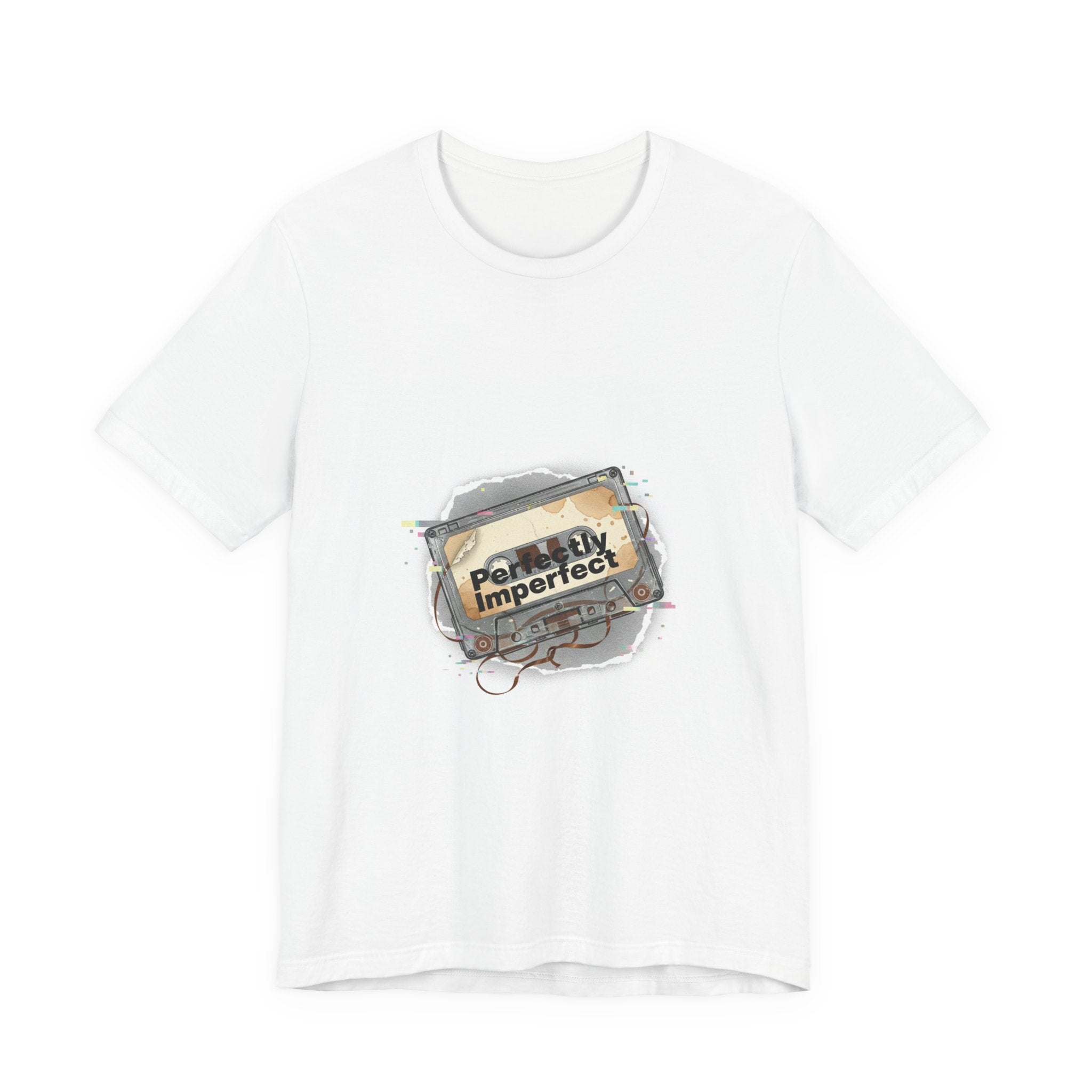 Glitch Cassette 'Perfectly Imperfect' Tee | glitch art shirt, retro tech nostalgic