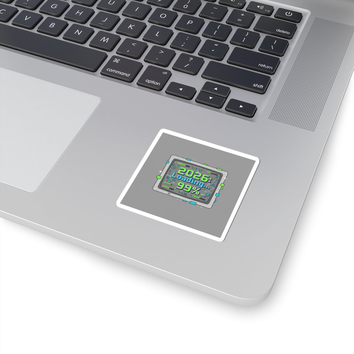 2026 Loading 99% Kiss-Cut Stickers | NYE countdown, retro system UI