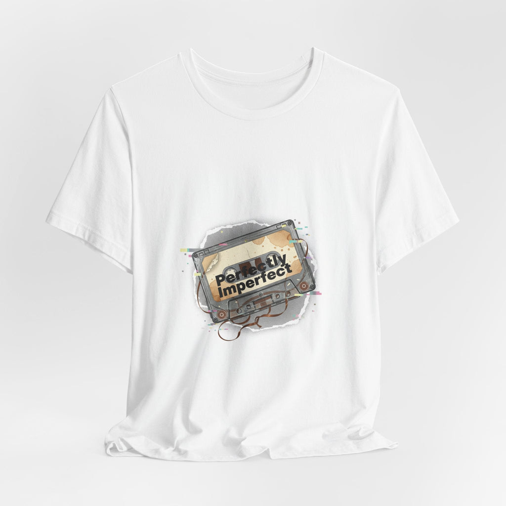 Glitch Cassette 'Perfectly Imperfect' Tee | glitch art shirt, retro tech nostalgic