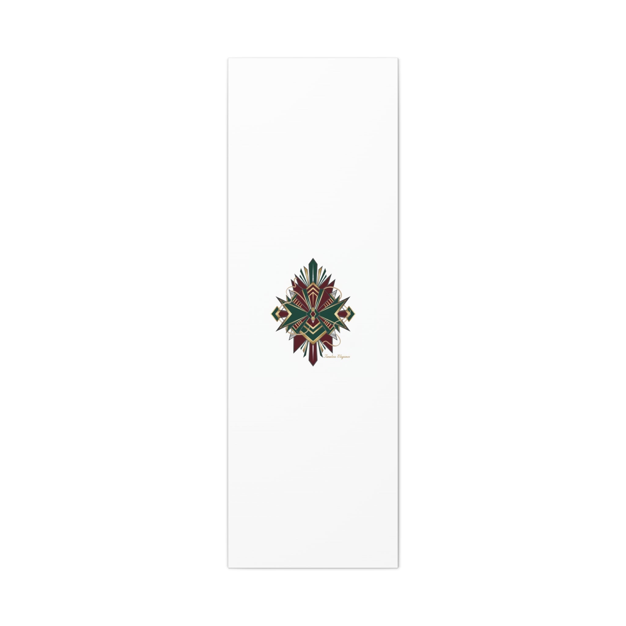 Art Deco geometric brass print Canvas | Neo-Deco chrome & gold fan motif