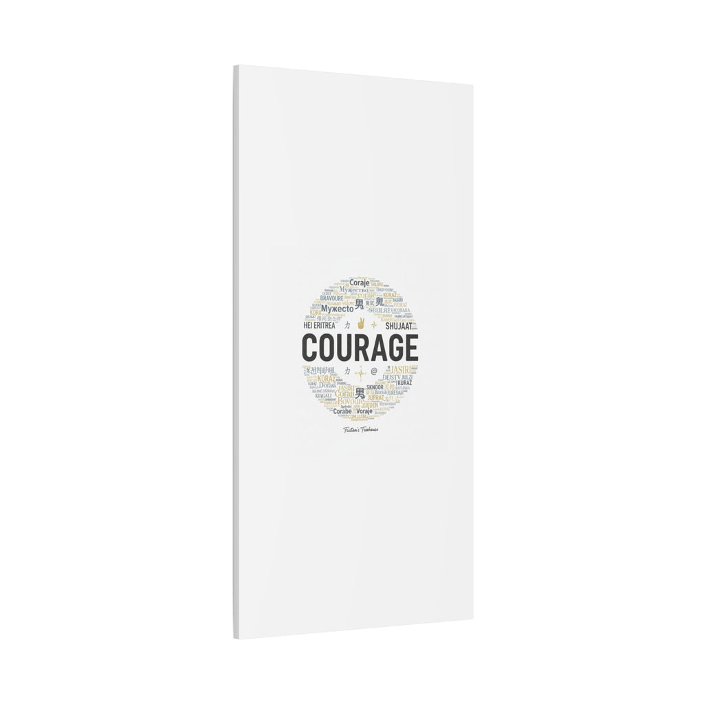 Courage Word Cloud Canvas | Fresh-Start Minimalism art print