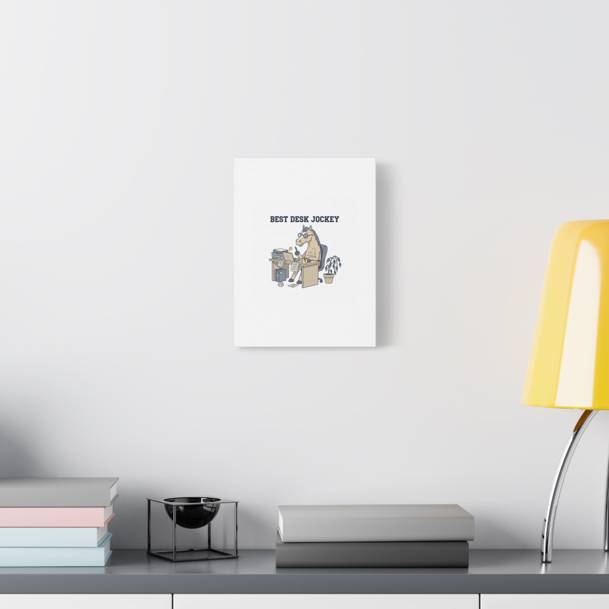 Best Desk Jockey Canvas, Workhorse Office Art | Corporate Burnout Parody