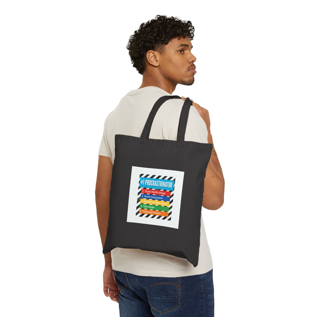 #1 Procrastinator Tote, Top-List Ranking Humor, infographic graphic merch