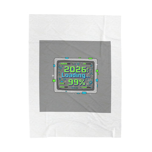 2026 Loading 99% Blanket | NYE countdown, retro system interface