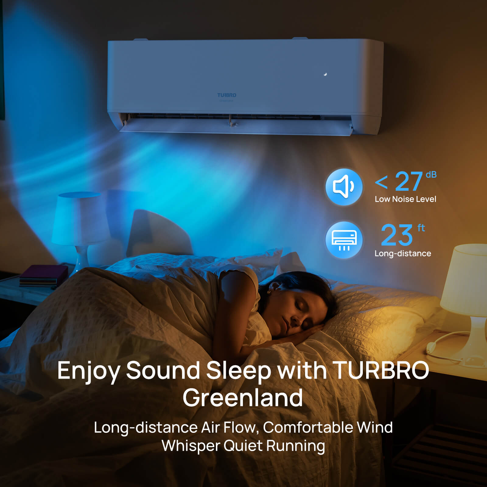 (Open Box) Greenland Single Zone WiFi Mini Split AC with Heat Pump (R454B)