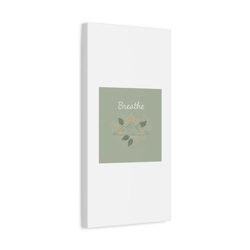 Breathe Mountain Line Canvas | Nature Symbols, Minimal Forest Wall Art