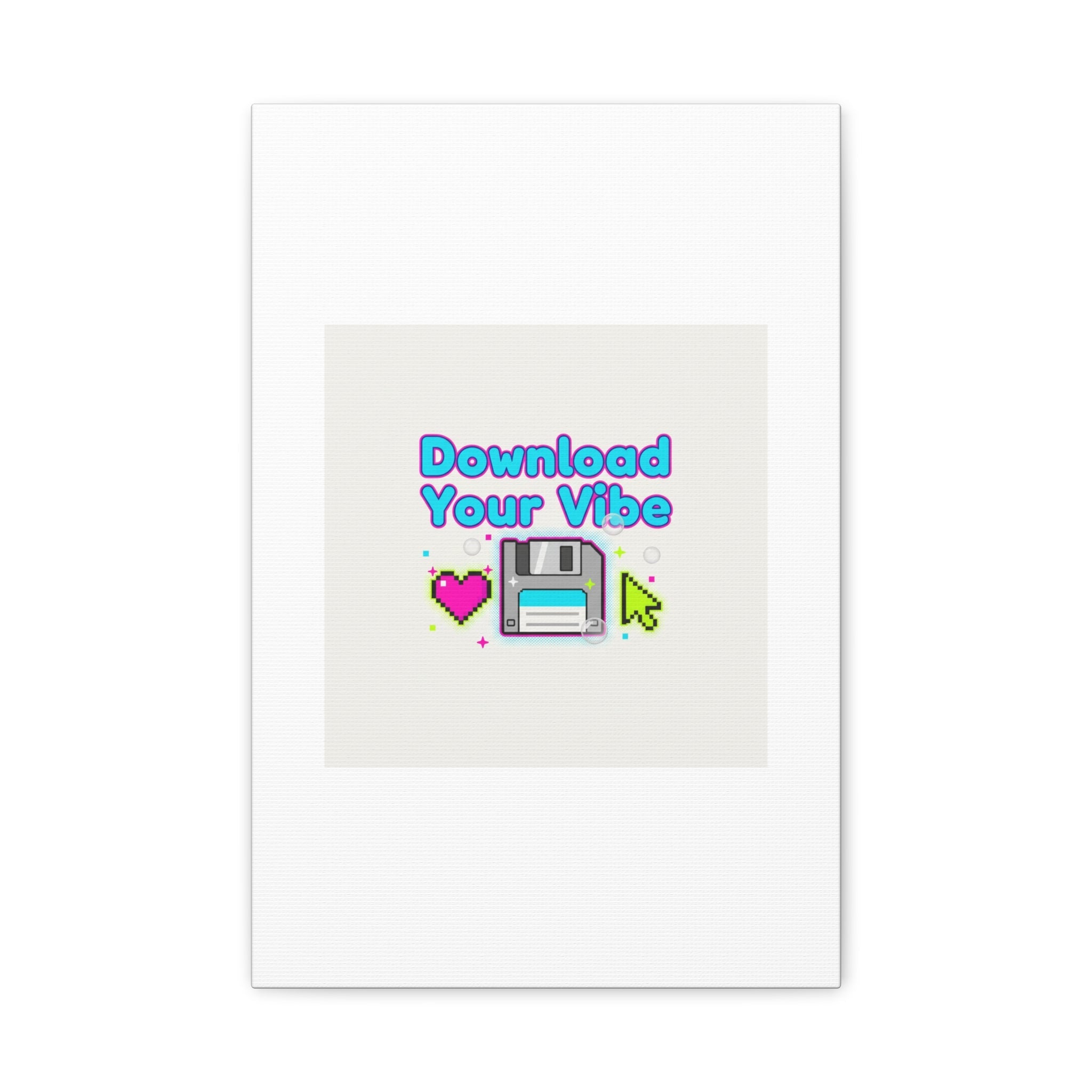 Download Your Vibe Canvas | Y2K Retro Tech, Pixel Floppy Disk Poster
