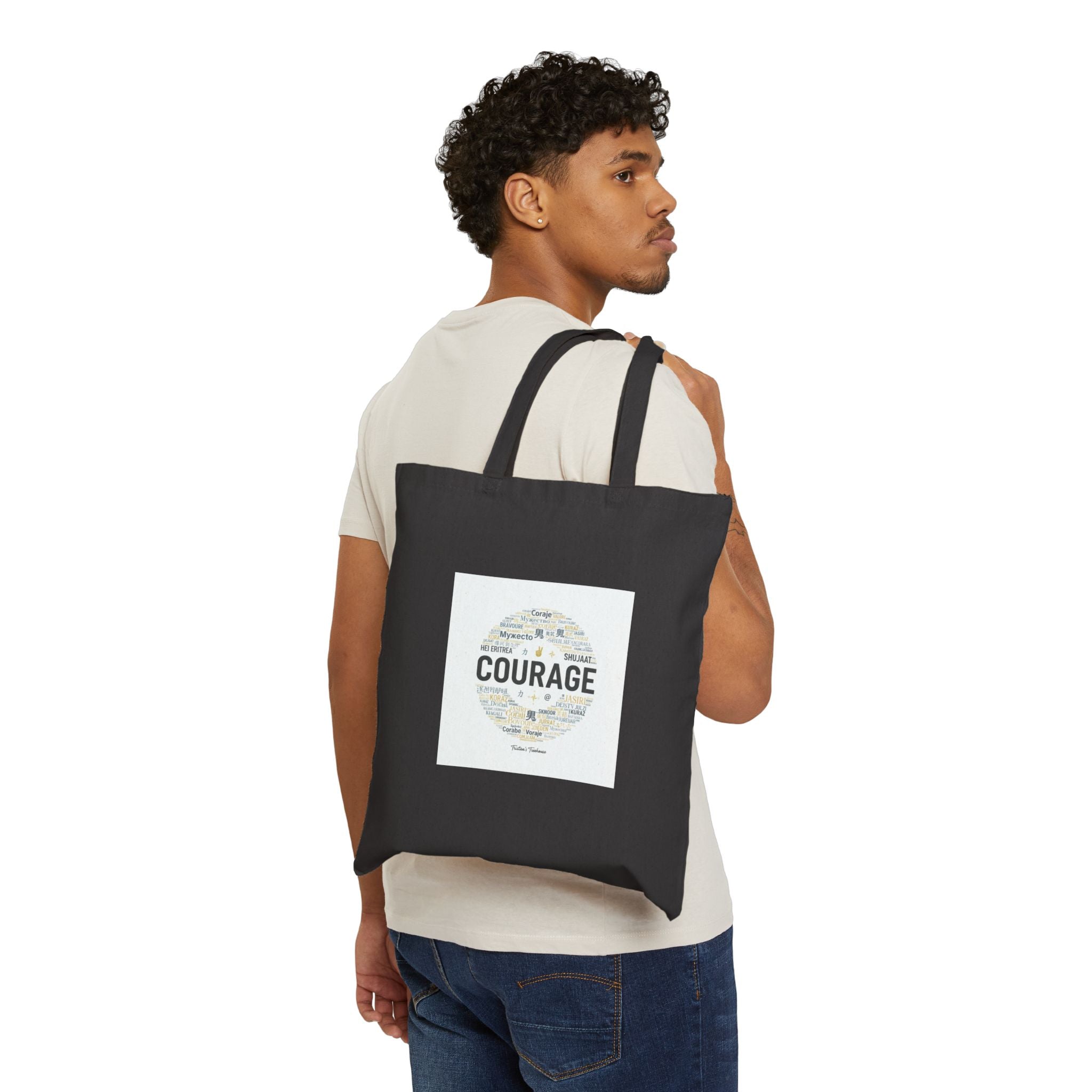 Courage Minimal Typography Tote | Fresh-Start minimal renewal