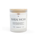 Frosted Glass Candle, 11oz - Barn Mom