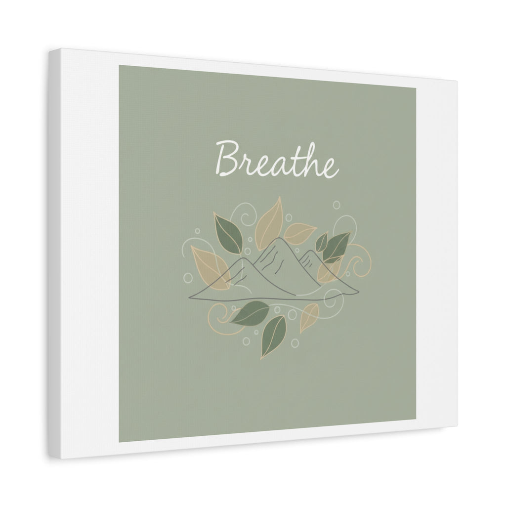 Breathe Mountain Line Canvas | Nature Symbols, Minimal Forest Wall Art