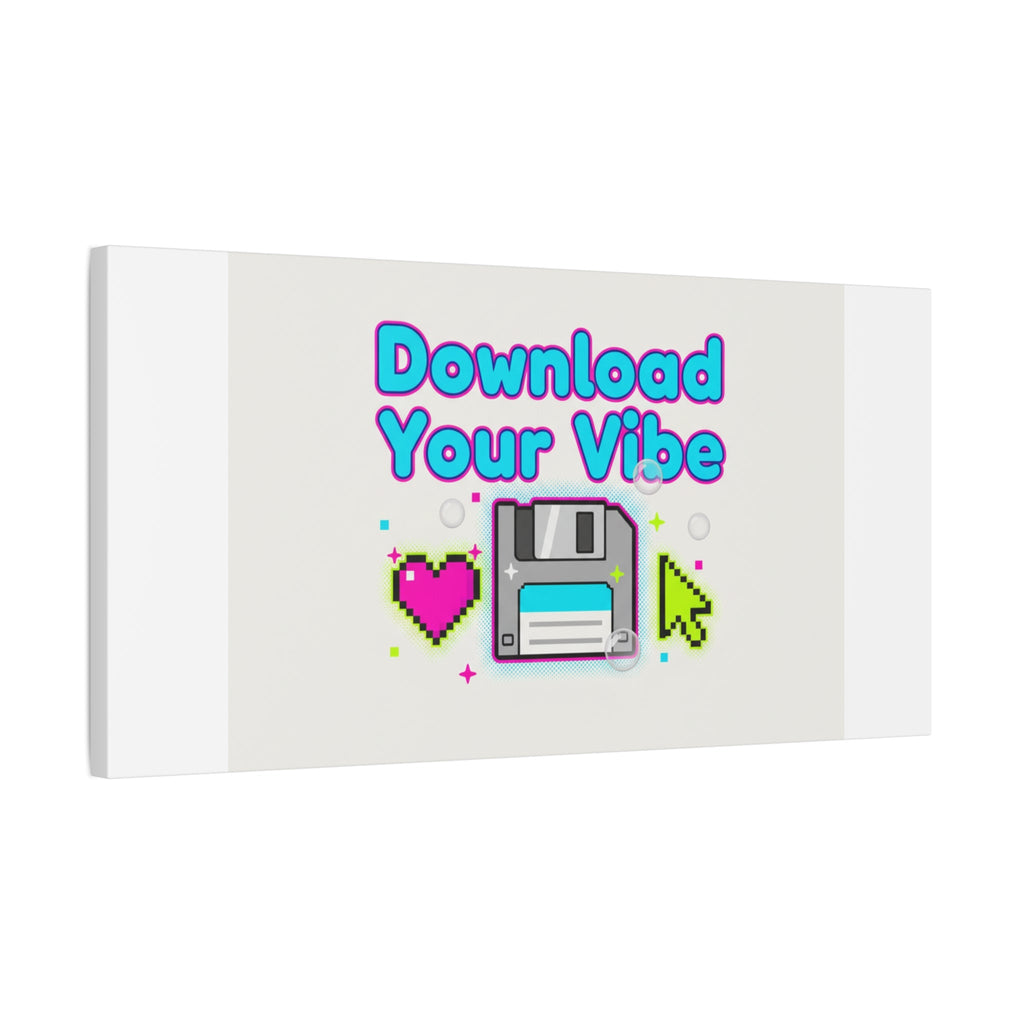 Download Your Vibe Canvas | Y2K Retro Tech, Pixel Floppy Disk Poster