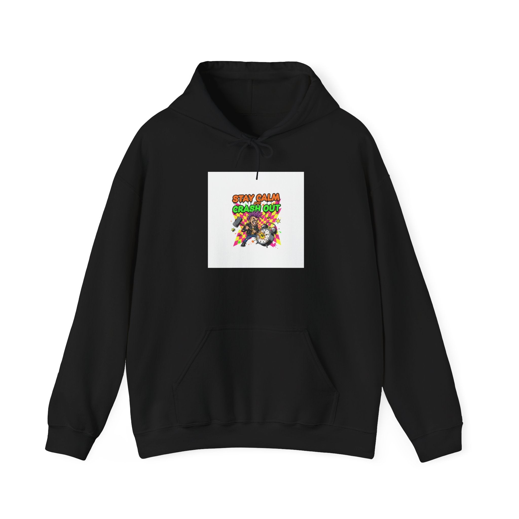 Crash Out Meltdown hoodie | neon warning streetwear, graffiti skate vibe