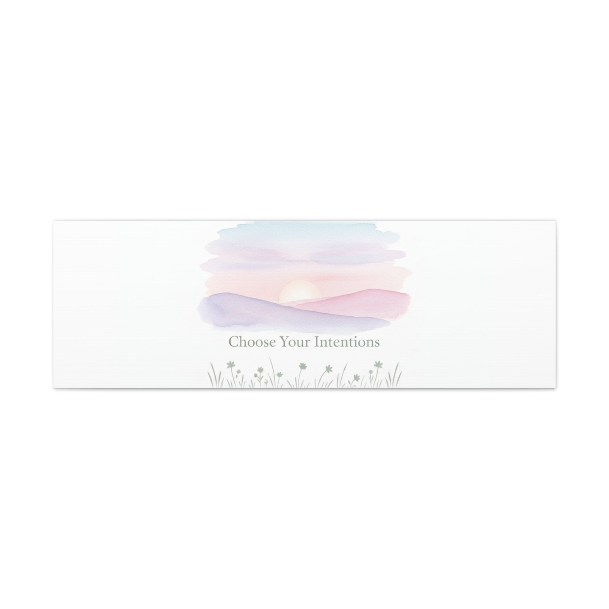 Choose Your Intentions Canvas, soft wellness poster, pastel gradient mindfulness art