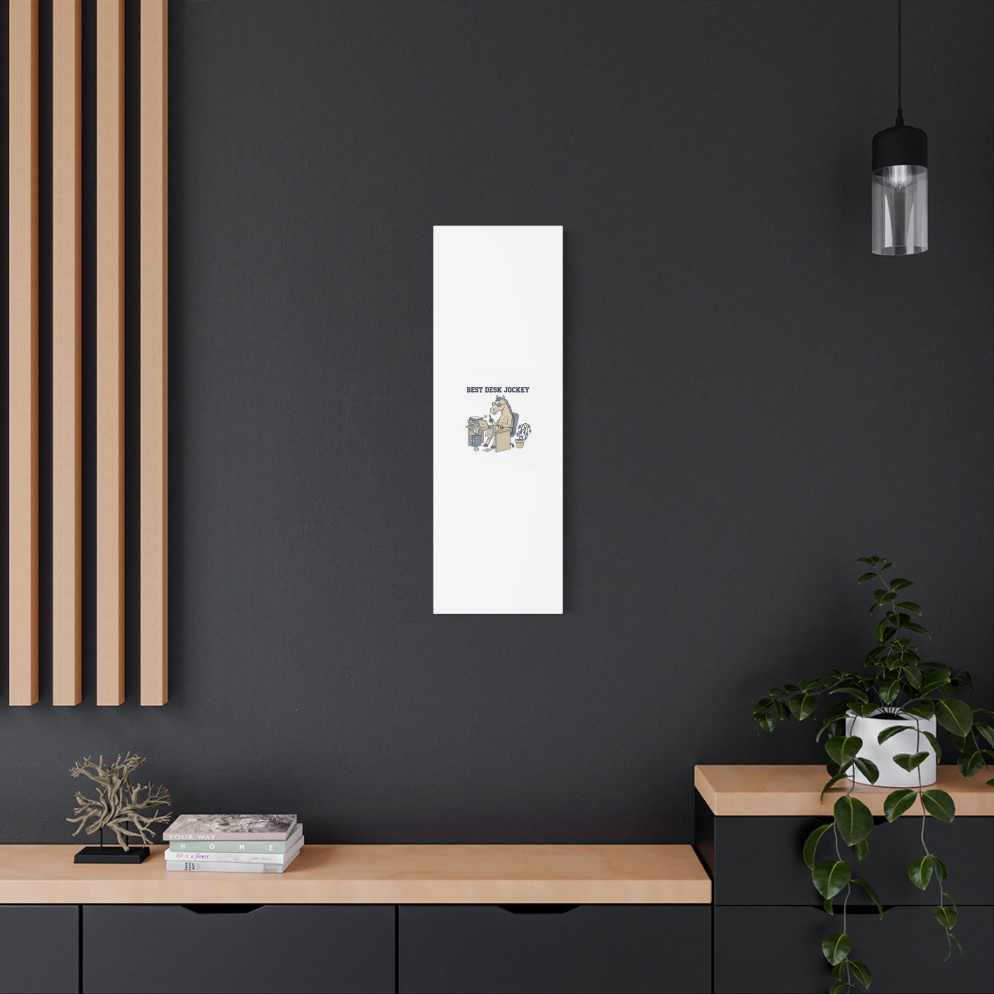 Best Desk Jockey Canvas, Workhorse Office Art | Corporate Burnout Parody