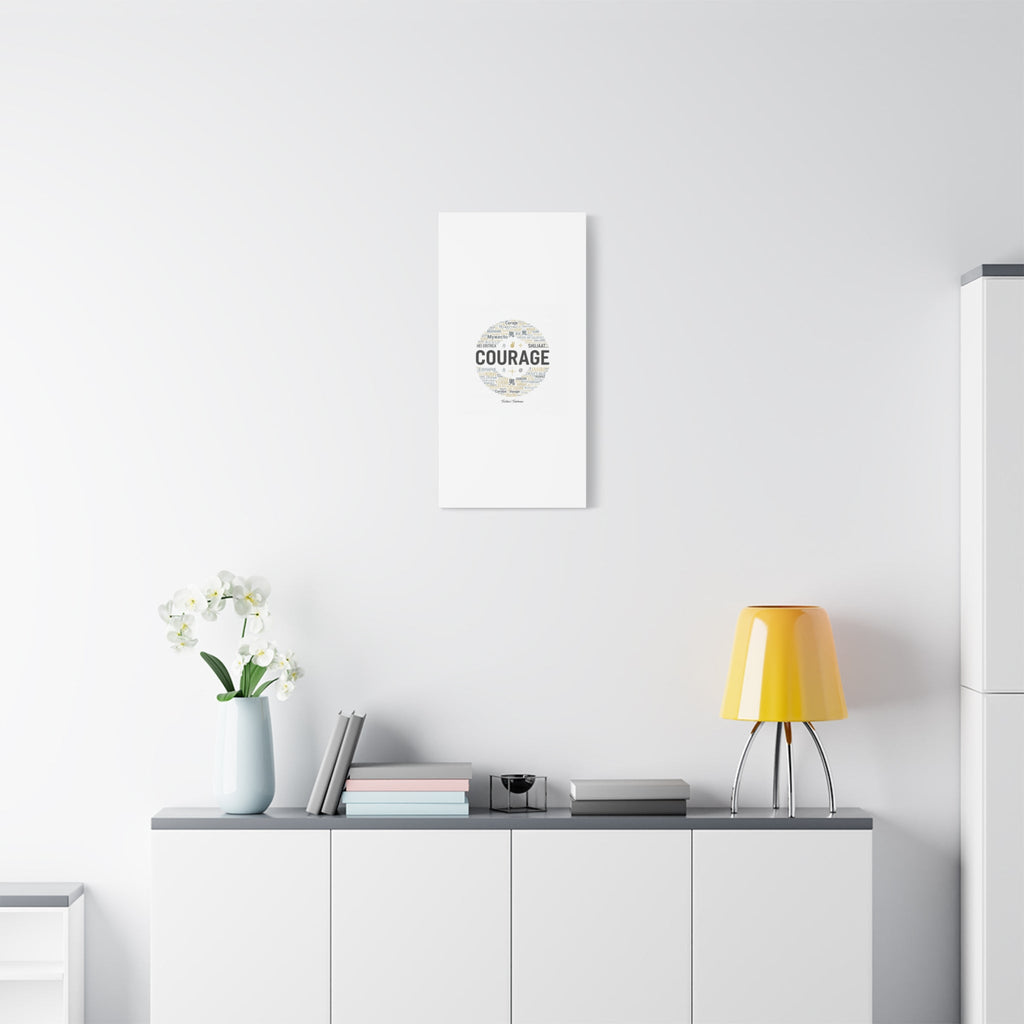 Courage Word Cloud Canvas | Fresh-Start Minimalism art print