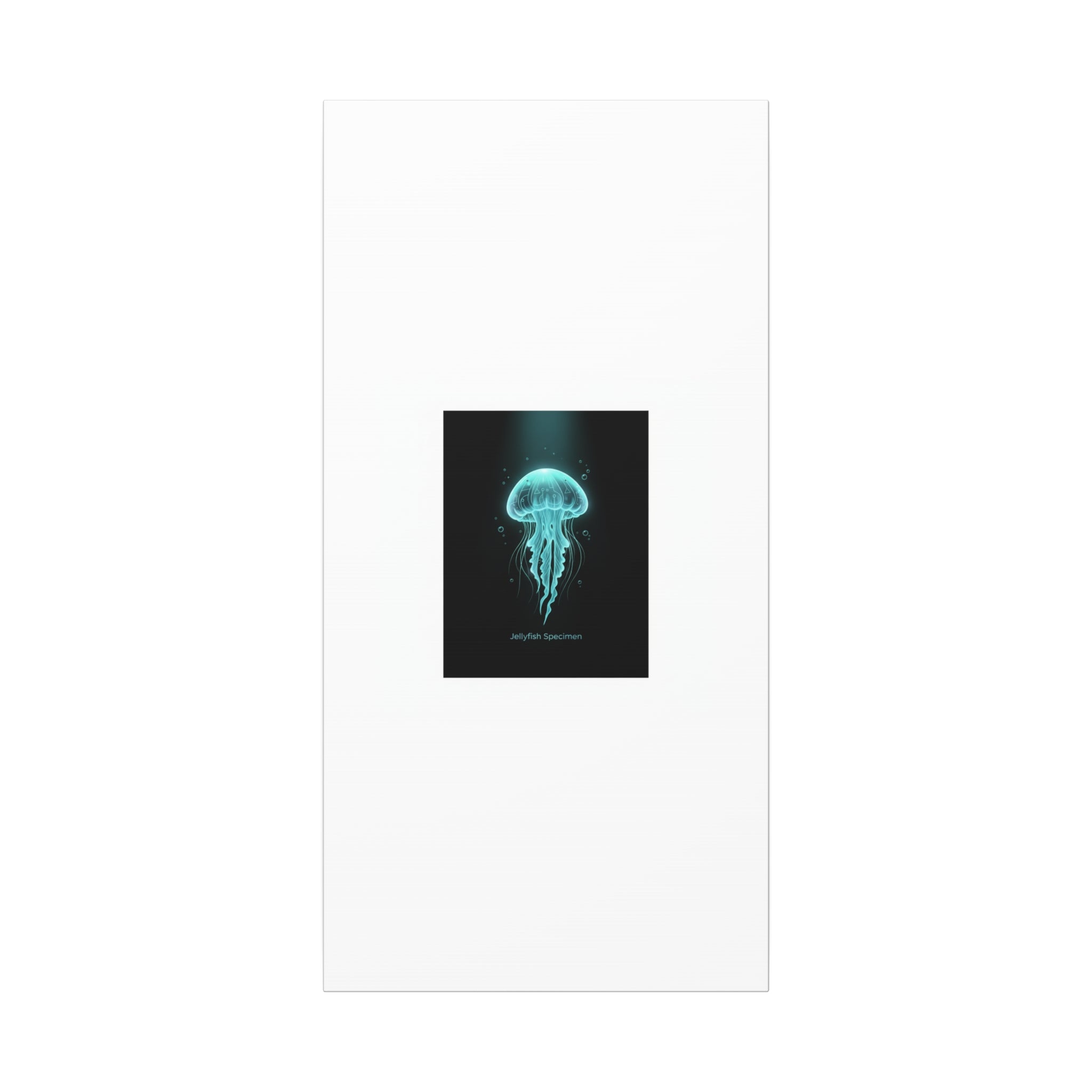 Bioluminescent Jellyfish Art Canvas | Deep Sea Aesthetic, Neon Glow