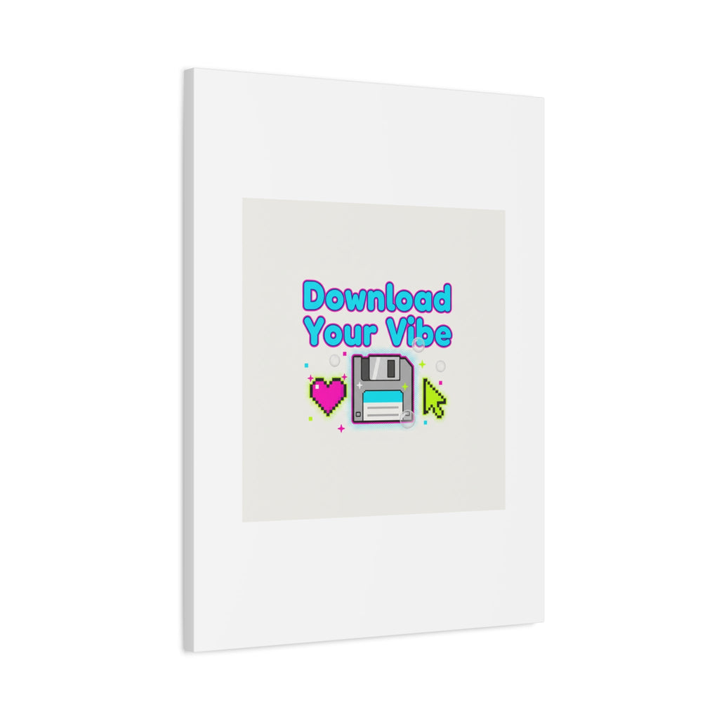 Download Your Vibe Canvas | Y2K Retro Tech, Pixel Floppy Disk Poster