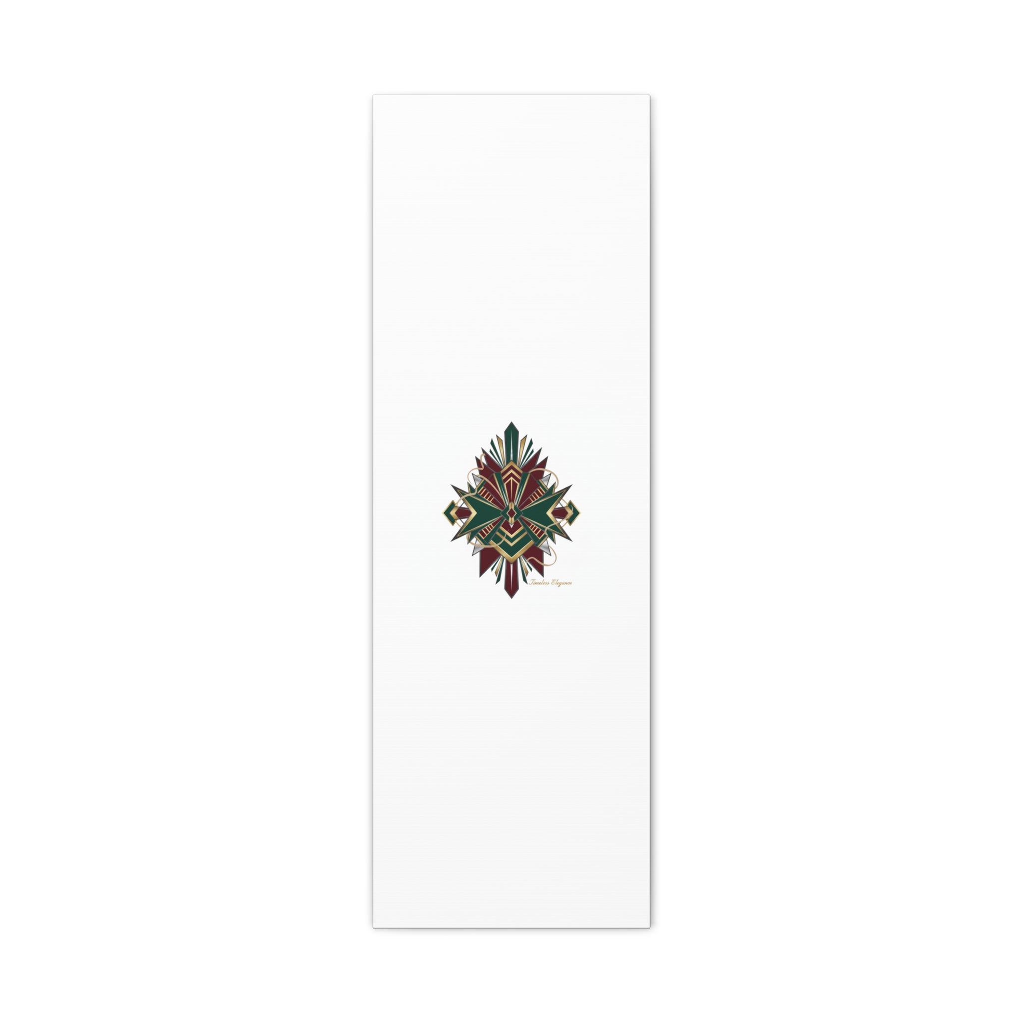 Art Deco geometric brass print Canvas | Neo-Deco chrome & gold fan motif