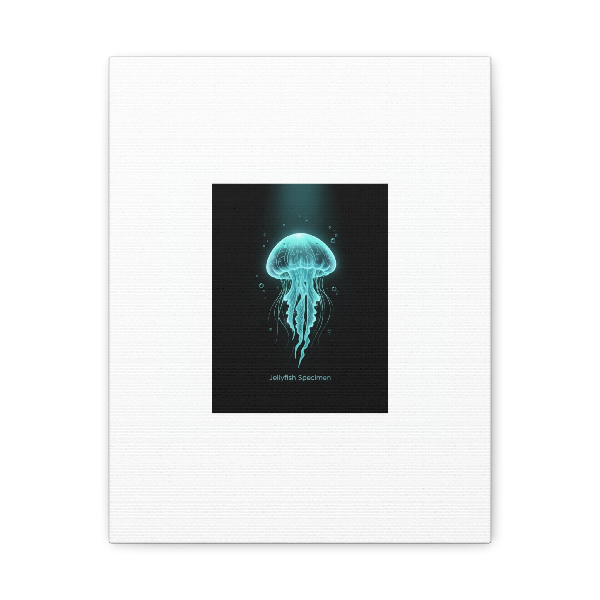 Bioluminescent Jellyfish Art Canvas | Deep Sea Aesthetic, Neon Glow