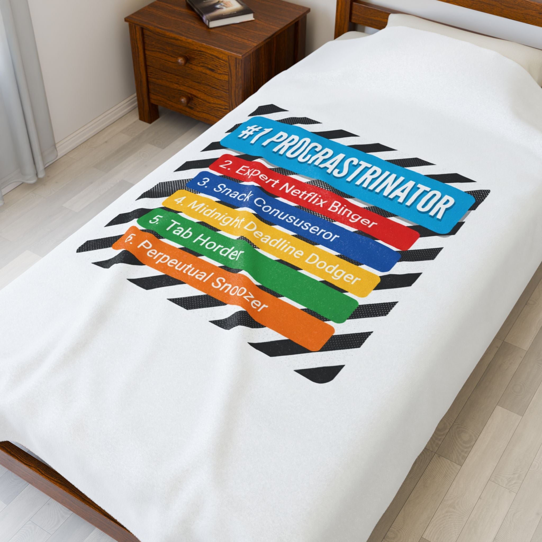 #1 Procrastinator Velveteen Plush Blanket | Top-List Ranking Graphic