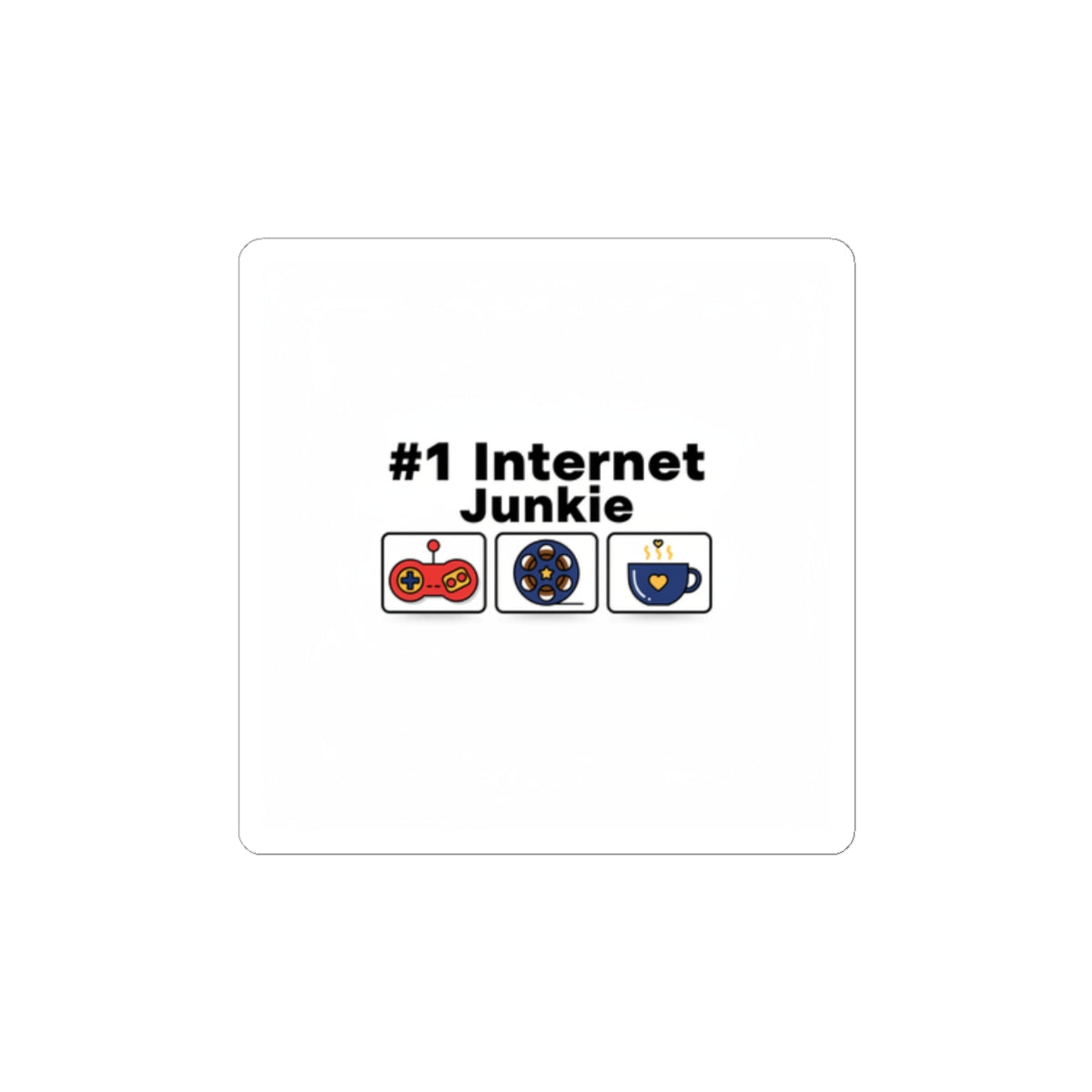 #1 Internet Junkie Kiss-Cut Stickers | Top-List Ranking, List Lover Decal