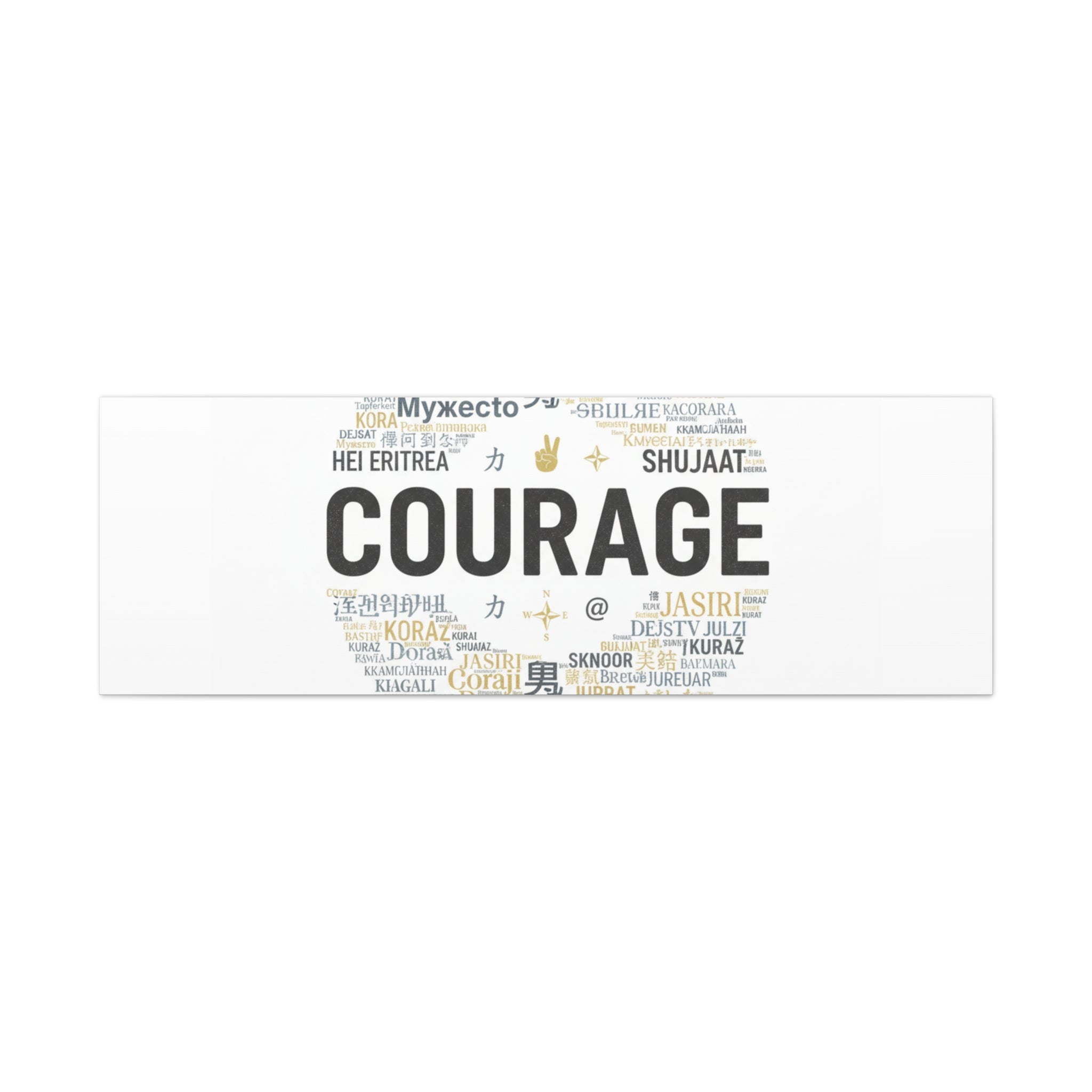 Courage Word Cloud Canvas | Fresh-Start Minimalism art print