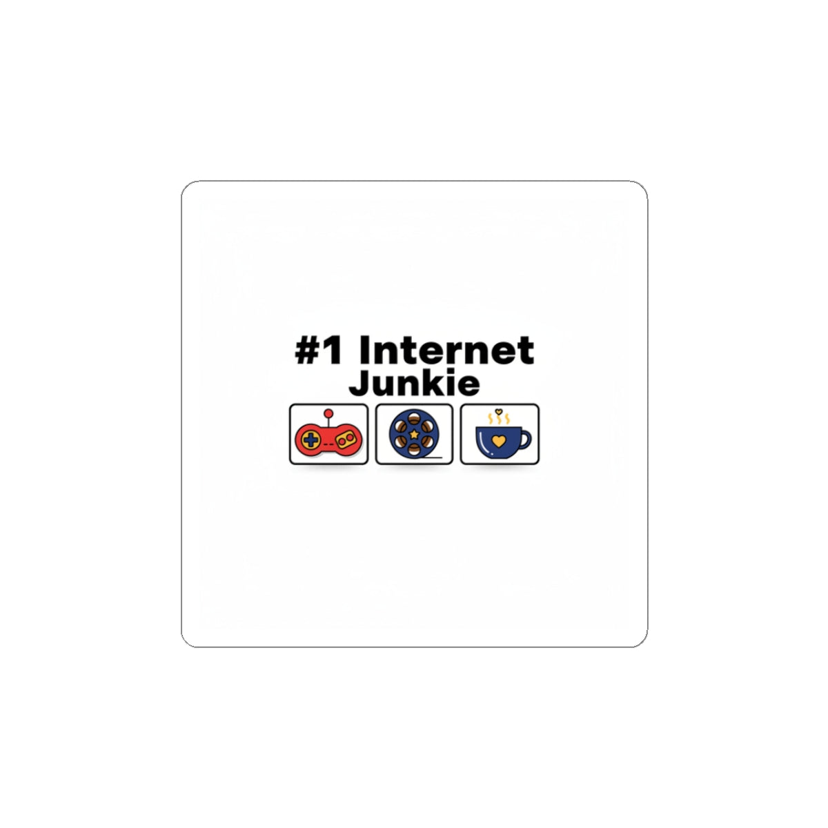 #1 Internet Junkie Kiss-Cut Stickers | Top-List Ranking, List Lover Decal
