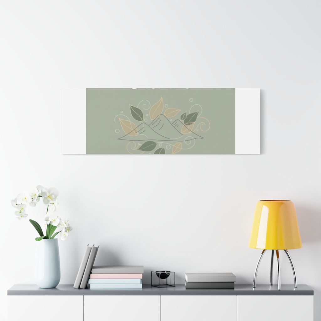 Breathe Mountain Line Canvas | Nature Symbols, Minimal Forest Wall Art