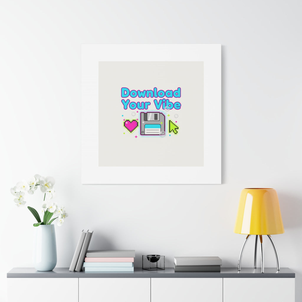 Download Your Vibe Canvas | Y2K Retro Tech, Pixel Floppy Disk Poster