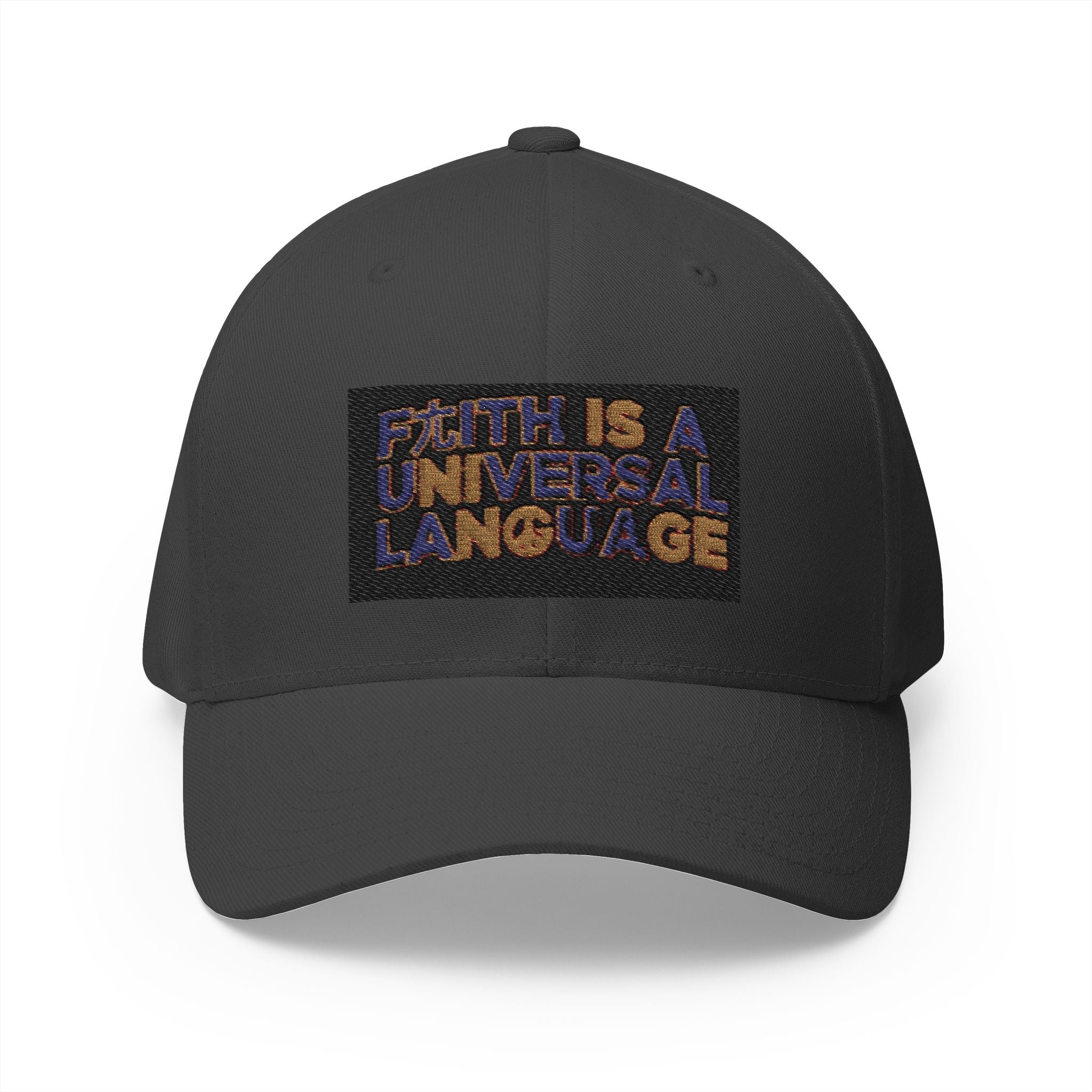 Embroidered 'Faith Is A Universal Language' Closed-Back Cap